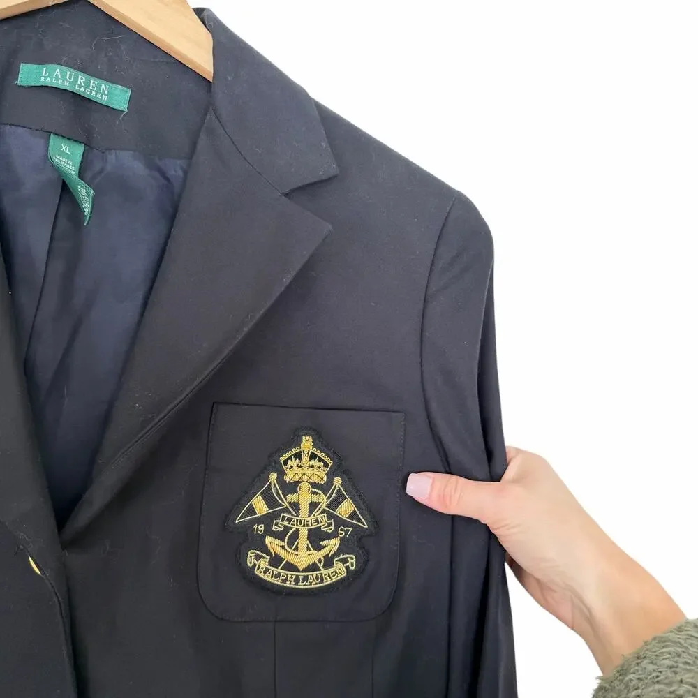 Ralph Lauren Black Gold Crest Blazer Sz XL Kids